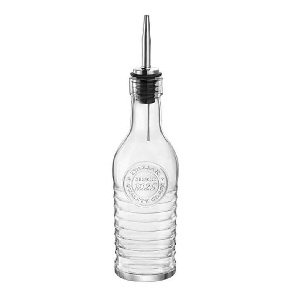 Bormioli Rocco Officina 9 Ounce Glass Bottle With Pour Spout, 12 Count