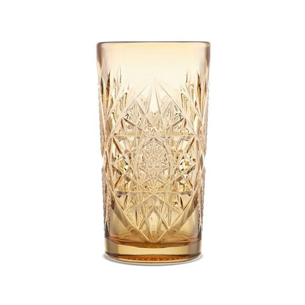 Libbey Storytellers Topaz Glass Hobstar Cooler Tumbler, 16 Ounce Capacity -- 12 Per Case