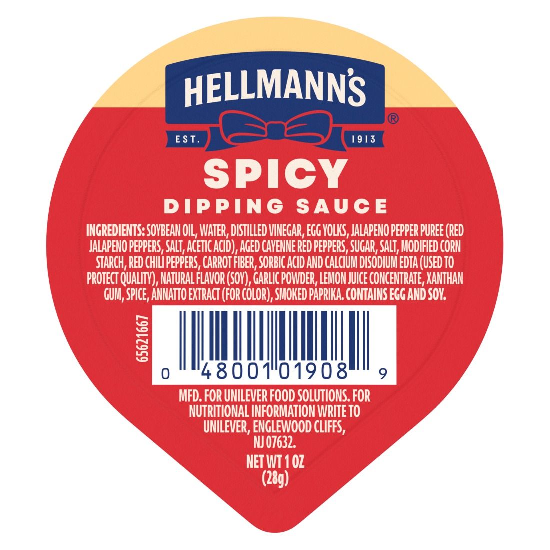 Hellmann's Spicy Mayonnaise Single Serve Dip Cup, 1 Ounce -- 108 Per Case