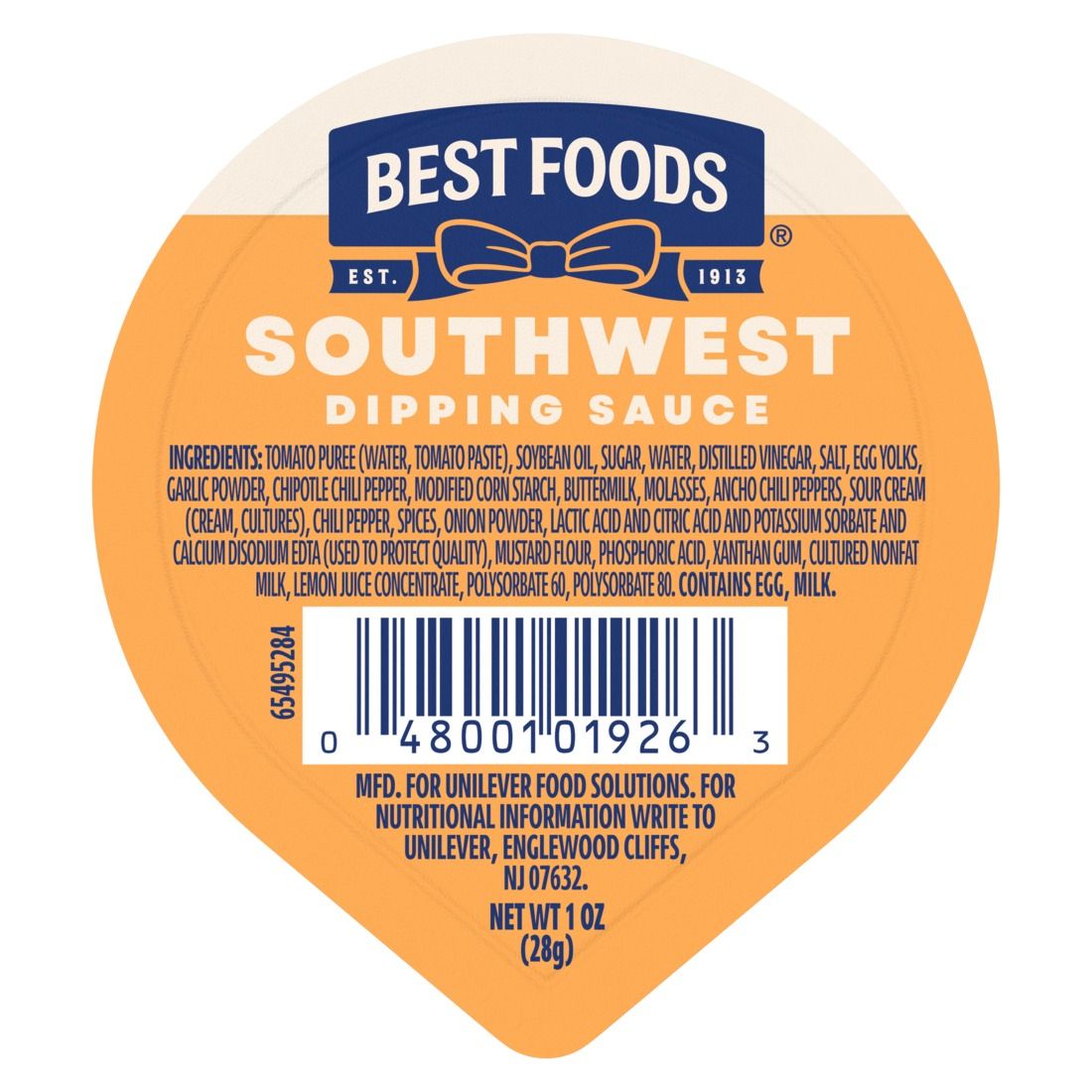 Best Foods Real Southwest Sauce Single Serve Dip Cup, 1 Ounce -- 108 Per Case