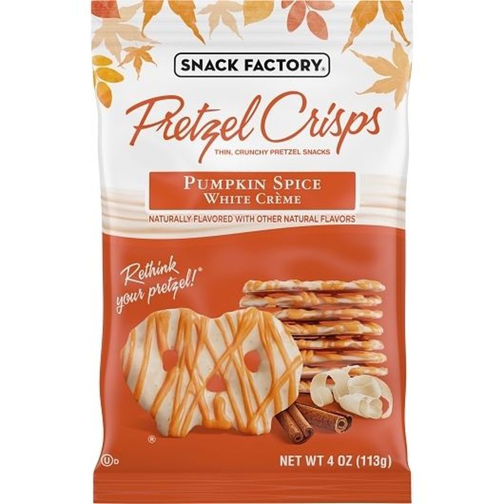 Pretzel Crisps Pumpkin Spice White Creme Pretzel Crisps, 4 Ounce -- 12 Per Case