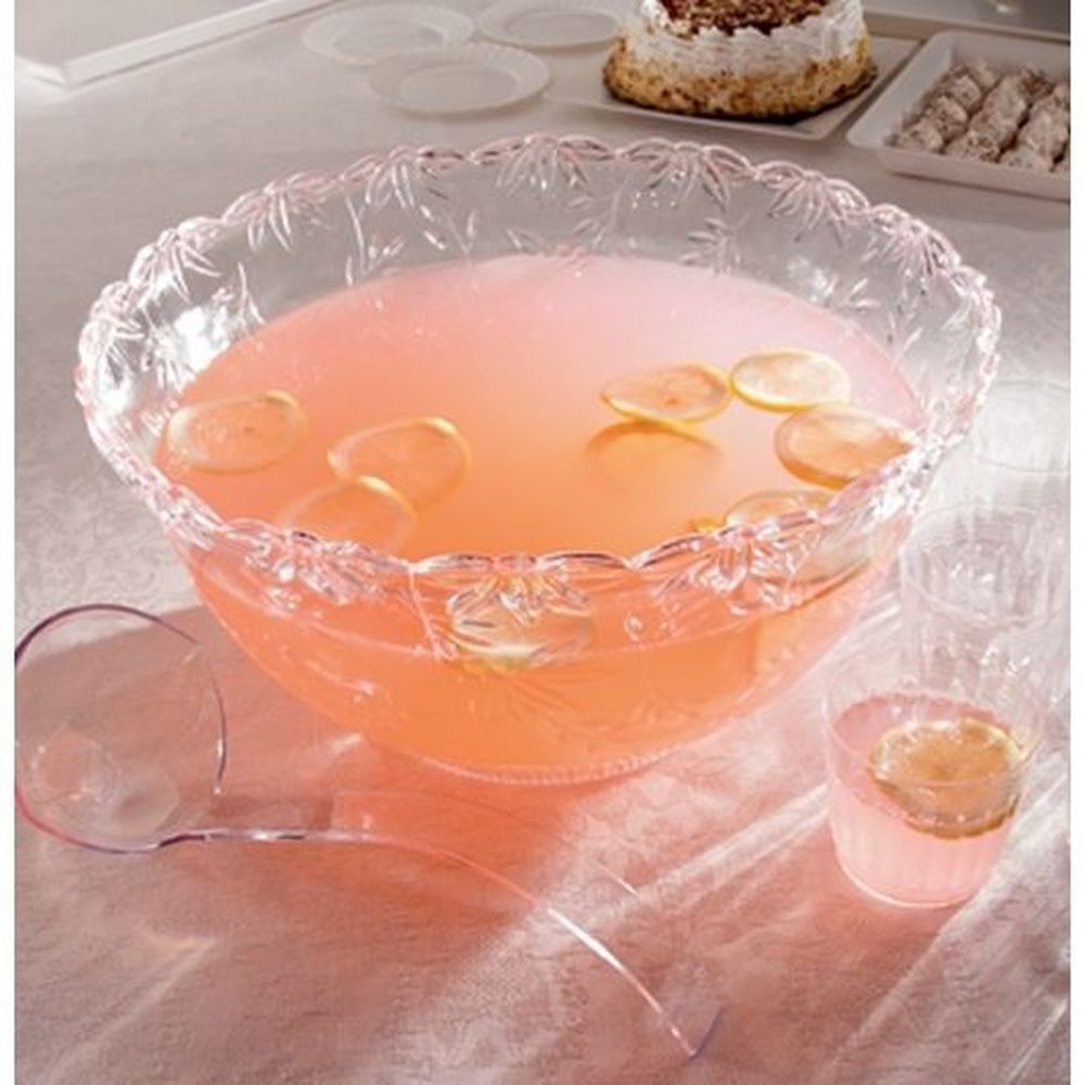 Party Tray Clear 12 Quart Punch Bowl, 6 Count