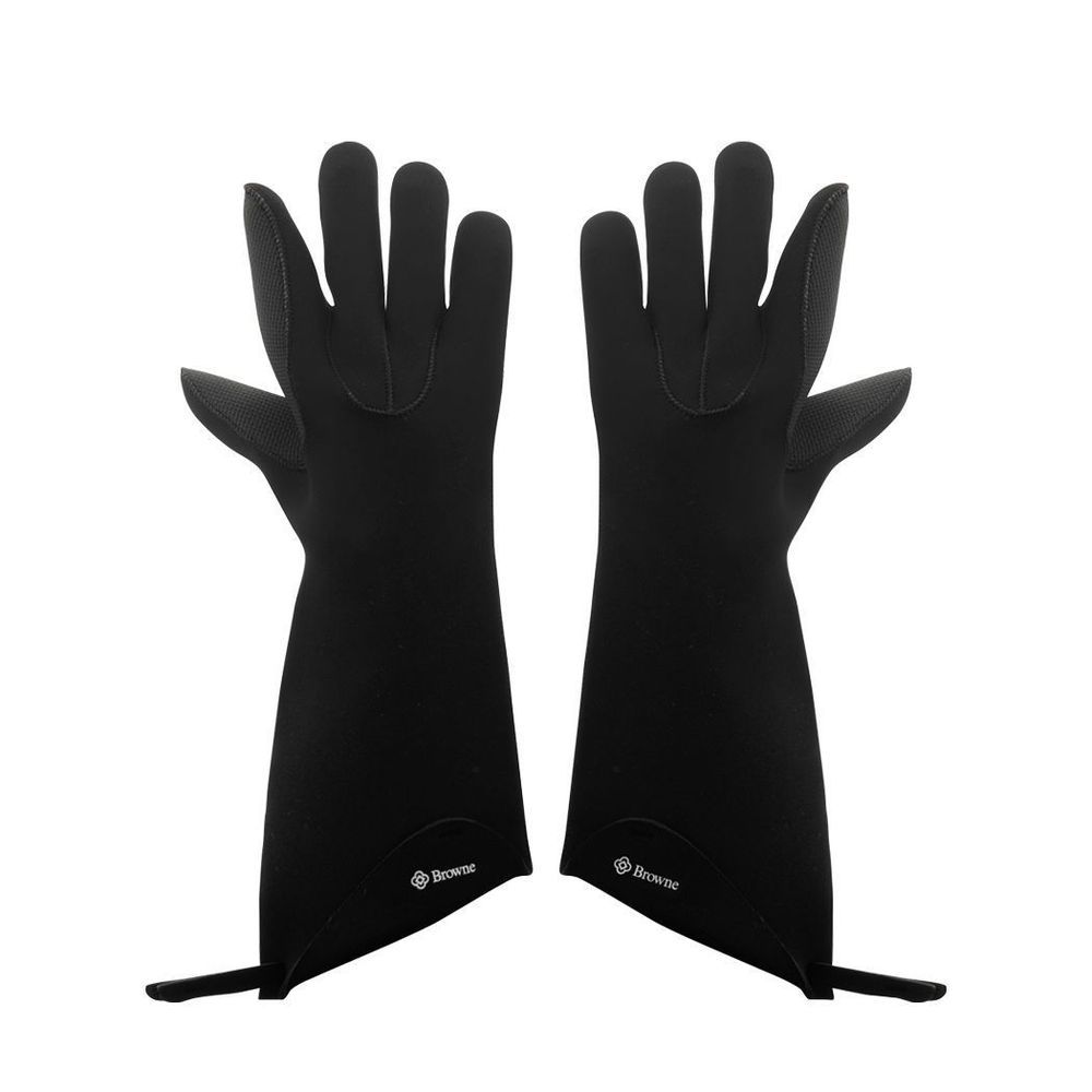 Browne Kitchengrips Pro Black 5-finger Gloves, 15 Inch