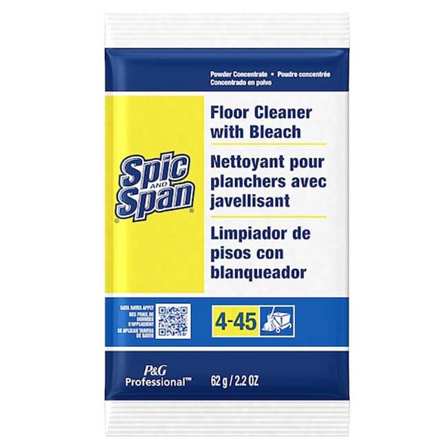 Spic And Span Sachet De Nettoyant Pour Sols Avec Poudre De Blanchiment, 2,2 Oz -- 45 Par Boîte
