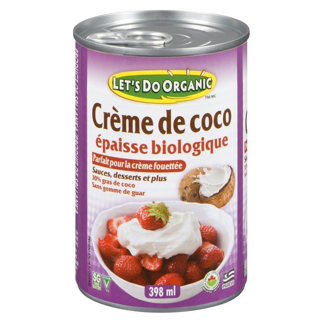 Let's Do Organic Crème De Noix De Coco Épaisse, 398 Ml -- 12 Par Boîte