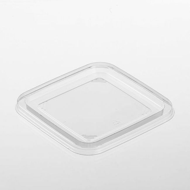 Polar Pak Couvercle Carré En Pet Transparent Pour Pot De 6 Po, 6,37 X 6,37 X 0,75 Po -- 400 Par Boîte