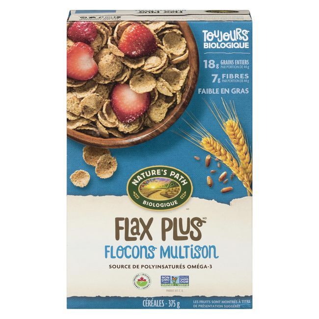Nature's Path Céréales Biologiques Flax Plus Multibran Flakes, 375 G -- 12 Par Boîte