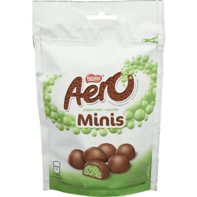 Aero Mini Menthe Chocolat Menthe, 135 G -- 10 Par Boîte