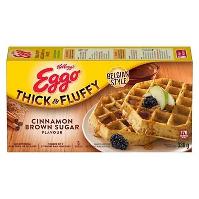 Kellogg's Gaufre Épaisse Et Moelleuse À La Cannelle Et À La Cassonade, 330 G -- 8 Par Boîte