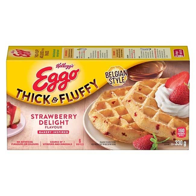 Kellogg's Gaufre Épaisse Et Moelleuse Aux Fraises, 330 G -- 8 Par Boîte