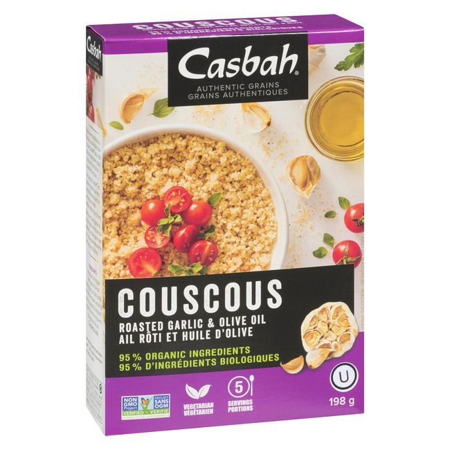 Casbah Couscous Biologique À L'ail Rôti Et À L'huile D'olive, 198 G -- 12 Par Boîte