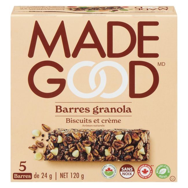 Madegood Barre Granola Biscuits Et Crème, 24 G -- 30 Par Boîte