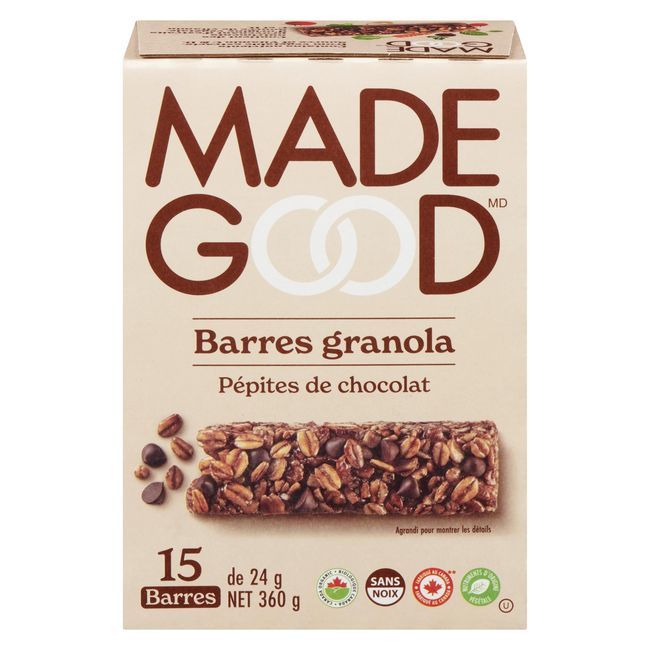 Madegood Barre Granola Aux Pépites De Chocolat, 24 G -- 60 Par Boîte