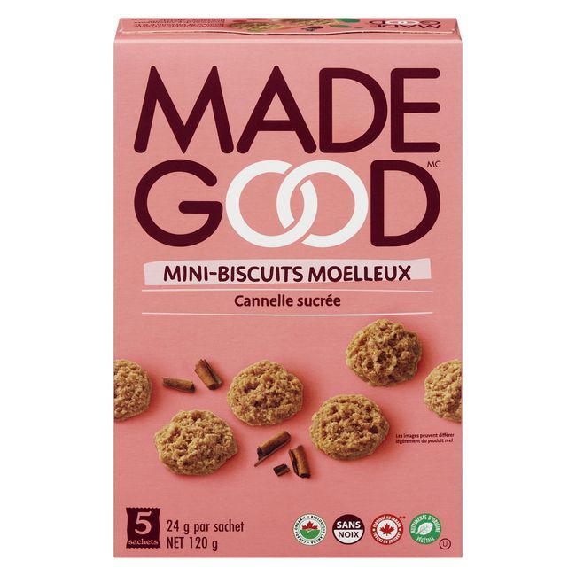 Madegood Organic Sweet Cinnamon Soft Baked Mini Cookies, 24 G -- 30 Per Case