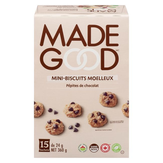 Madegood Mini Biscuits Moelleux Aux Pépites De Chocolat, 360 G -- 4 Par Boîte