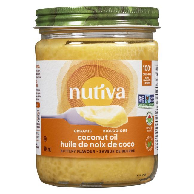 Nutiva Huile De Coco Raffinée Au Beurre Biologique, 414 Ml -- 6 Par Boîte