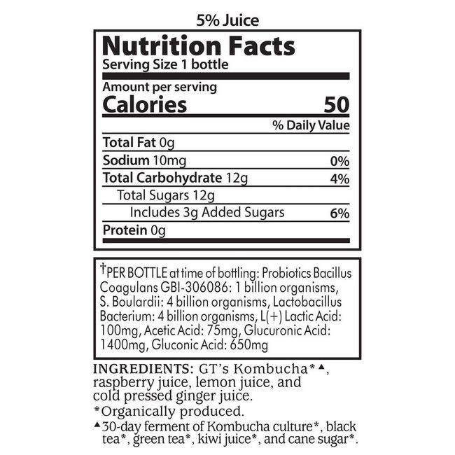 Gt's Synergy Kombucha Trilogie Biologique, 480 Ml -- 12 Par Caisse