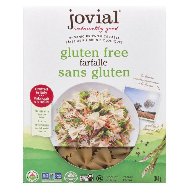 Jovial Pâtes Farfalle Au Riz Brun Biologique, 340 G -- 12 Par Caisse