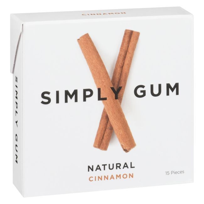 Simply Gum Natural Cinnamon Chewing Gum, 15 Count -- 12 Per Case