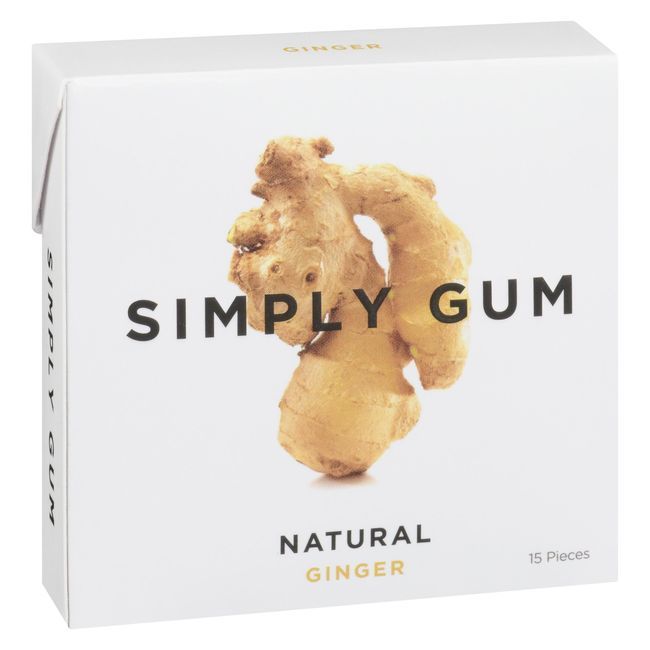 Simply Gum Natural Ginger Chewing Gum, 15 Count -- 12 Per Case