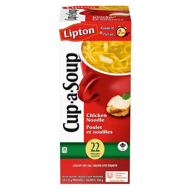 Lipton Cup A Soup Nouilles Au Poulet De 15 Grammes, 22 Unités