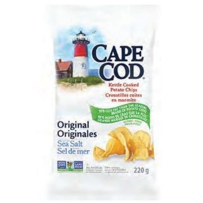 Cape Cod Original Reduced Fat Potato Chips, 220 G -- 12 Per Case