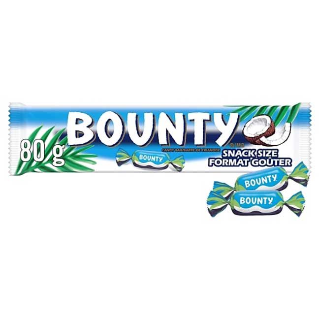 Bounty Chocolat Format Amusant, 80 G -- 20 Par Boîte
