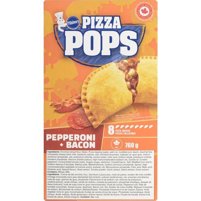 Pillsbury Pizza Pops Au Pepperoni Et Au Bacon, 760 G -- 9 Par Boîte