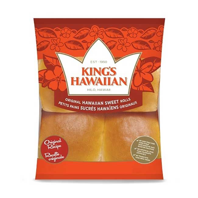 King's Hawaiian Original Hawaiian Sweet Dinner Rolls, 0.11 Kg -- 32 Per Case