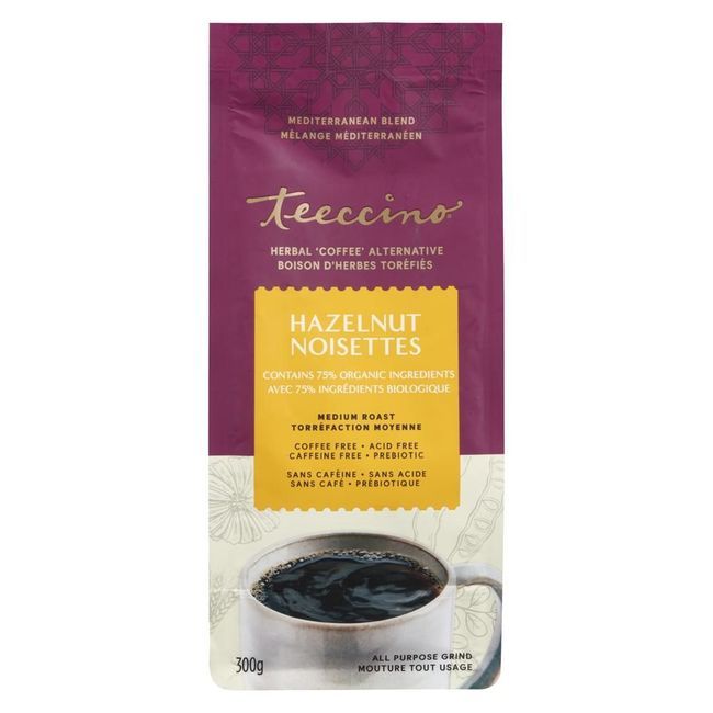 Teeccino Café Aux Herbes Et À La Chicorée Noisette, 300 G -- 6 Par Boîte