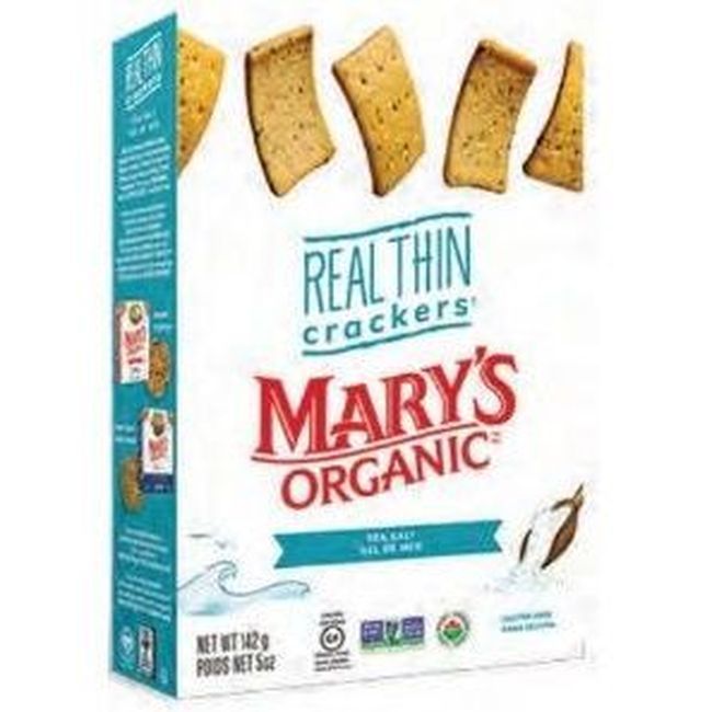 Mary's Gone Crackers Organic Real Thin Sea Salt Crackers, 142 G -- 6 Per Case