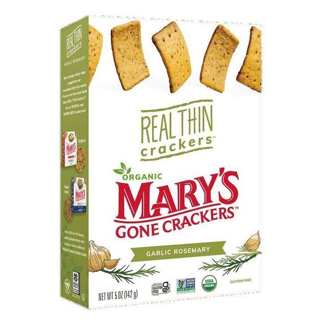 Mary's Gone Crackers Organic Garlic Rosemary Real Thin Crackers, 142 G -- 6 Per Case
