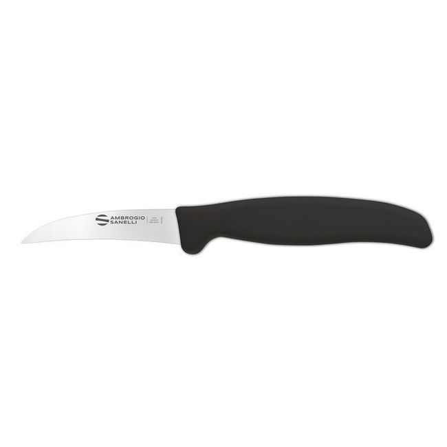 Ambrogio Sanelli Couteau À Légumes Courbé Supra Avec Finition De Lame Semi-polie, 2,75 Po