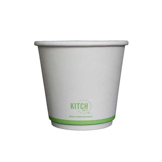 Kitch 24/7 Gobelet Isotherme Blanc Compostable Et Lisse, 227 Ml -- 500 Par Boîte