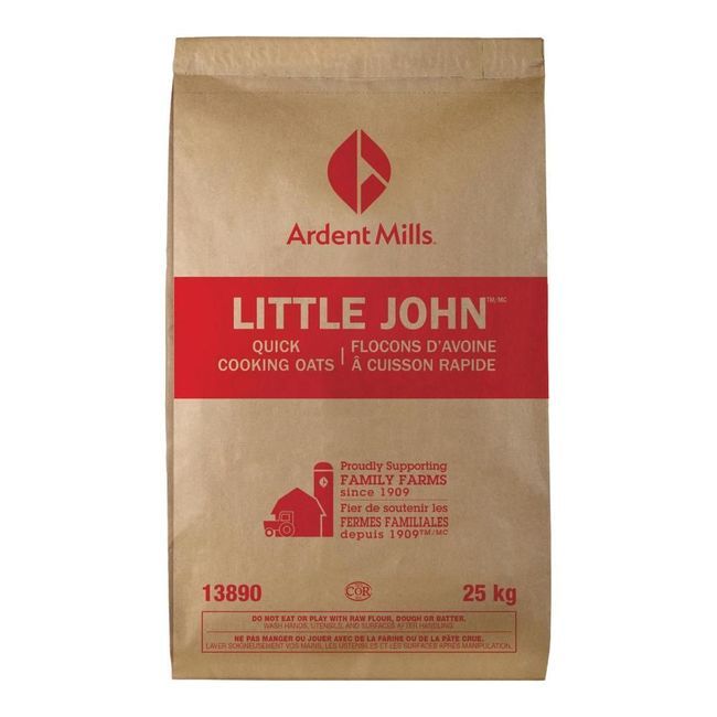 Ardent Mills Little John Quick Cooking Oats, 25 Kg