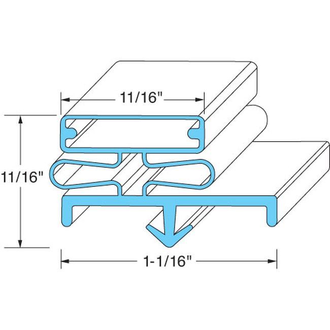 Glastender Gls06001304 Door Gasket, 32 1/2 X 23 1/2 In