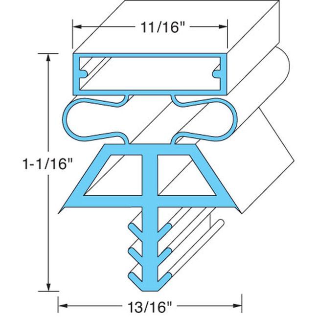 Kolpak Kol225151075 Door Gasket For Left Hinged Door, 32-3/8 X 77-1/2 In