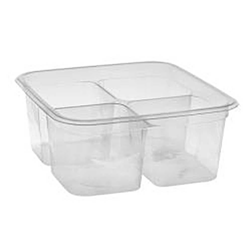Pactiv Rpet 4-compartment Square Container, 32 Oz Capacity -- 360 Per Case