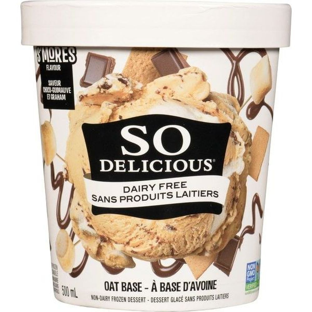 So Delicious Smores Oat Base Frozen Dessert, 500 Ml -- 8 Per Case