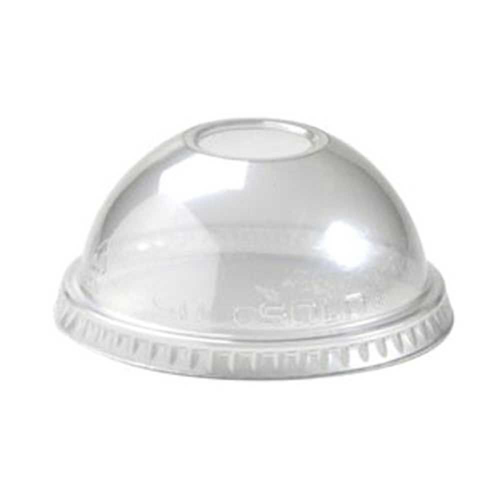 Dart Solo Couvercle Dôme En Plastique Pet Transparent De 5,5 À 24 Oz Avec Trou De 1 Po -- 1 000 Par Boîte