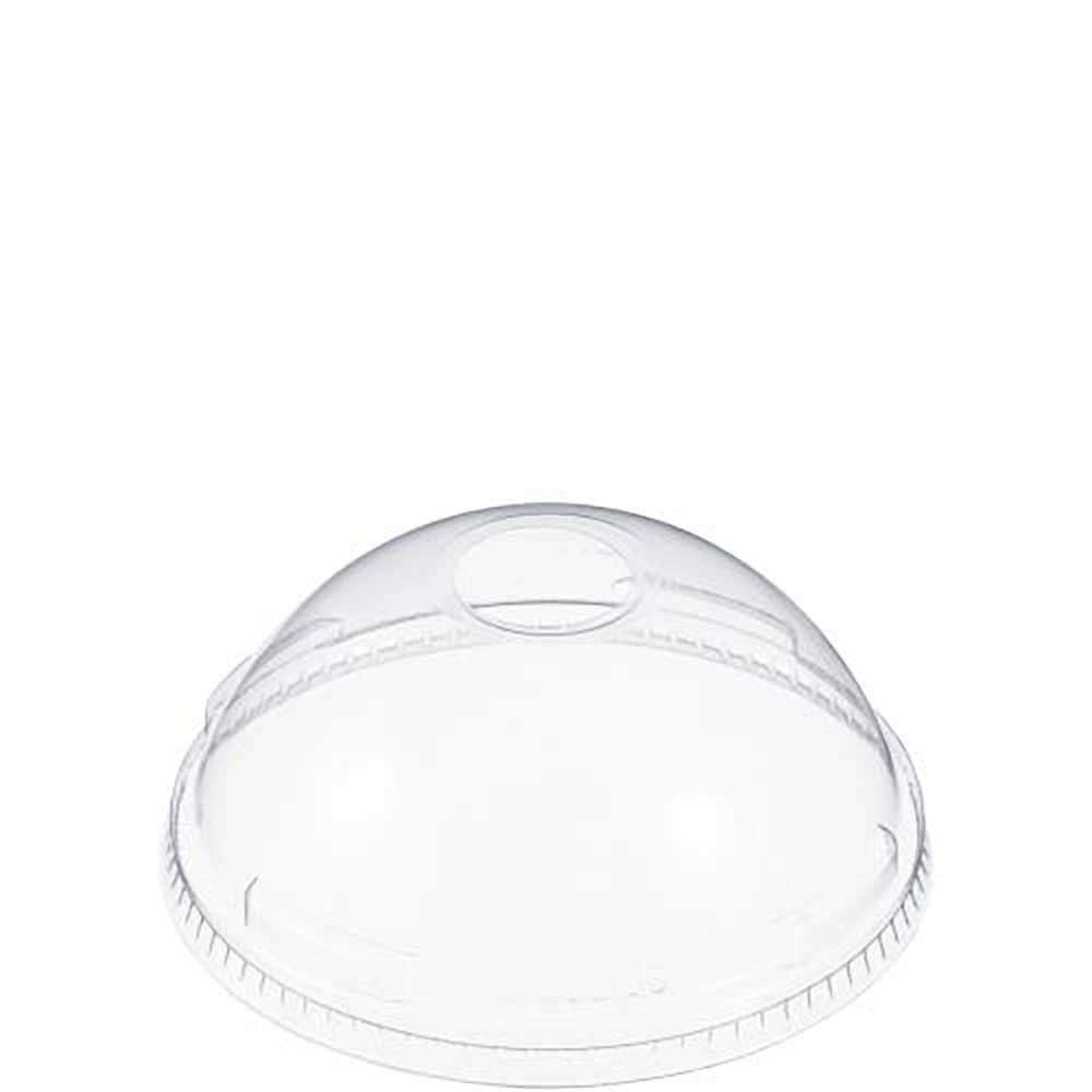 Dart Solo Couvercle Dôme En Plastique Pet Transparent De 32 Oz Avec Trou De 1 Po -- 500 Par Boîte