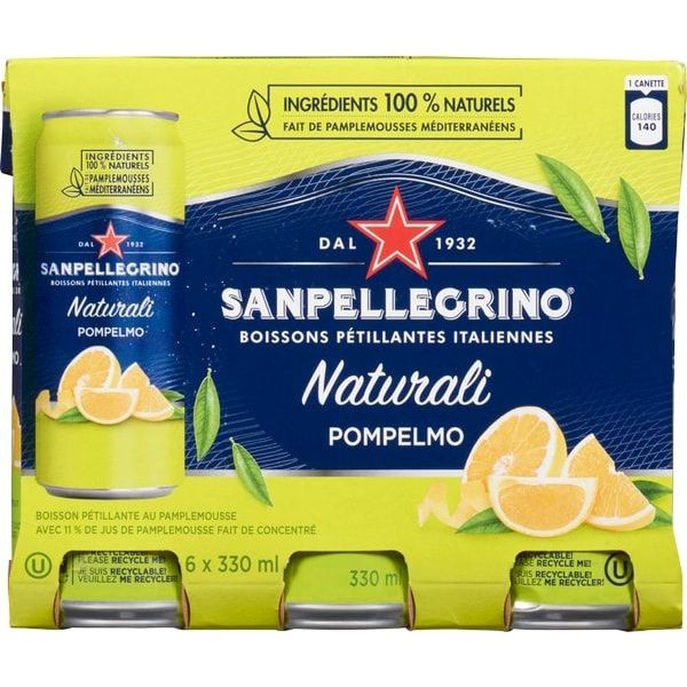 San Pellegrino Pompelmo Sparkling Drink, 330 Ml -- 24 Per Case