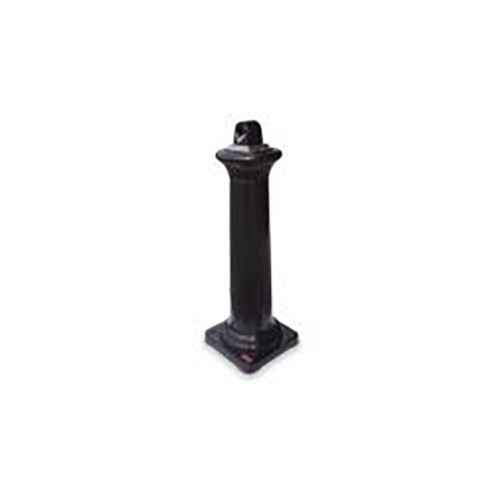 Rubbermaid Black Groundskeeper Tuscan Receptacle, 13 X 13 X 38.38 In