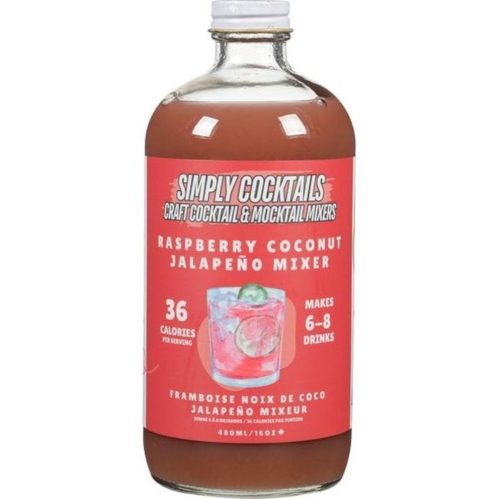Simply Cocktails Raspberry Coconut Jalapeno Cocktail Mix, 480 Ml -- 6 Per Case