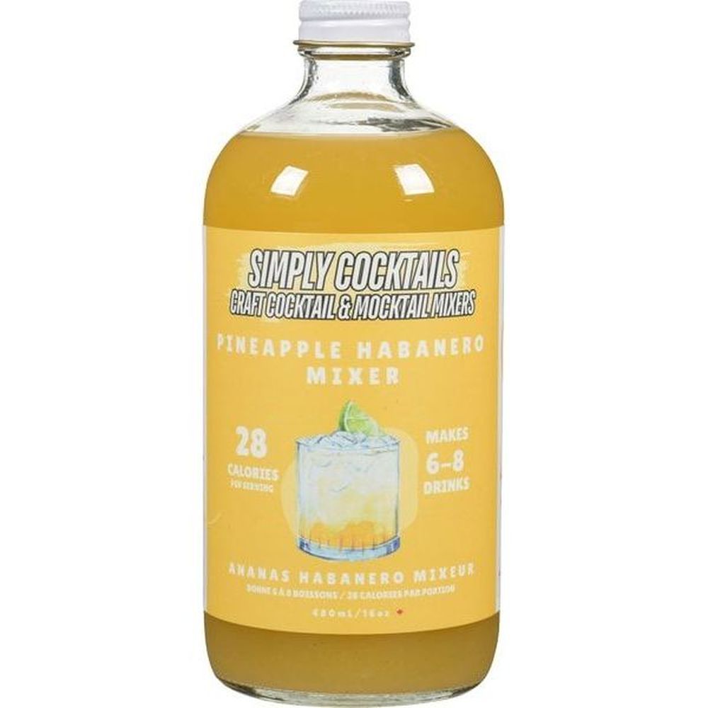 Simply Cocktails Pineapple Lime Habanero Cocktail Mix, 480 Ml -- 6 Per Case