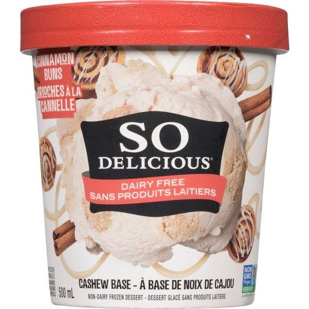 So Delicious Cinnamon Cookie Dough Cashew Base Frozen Dessert, 500 Ml -- 8 Per Case