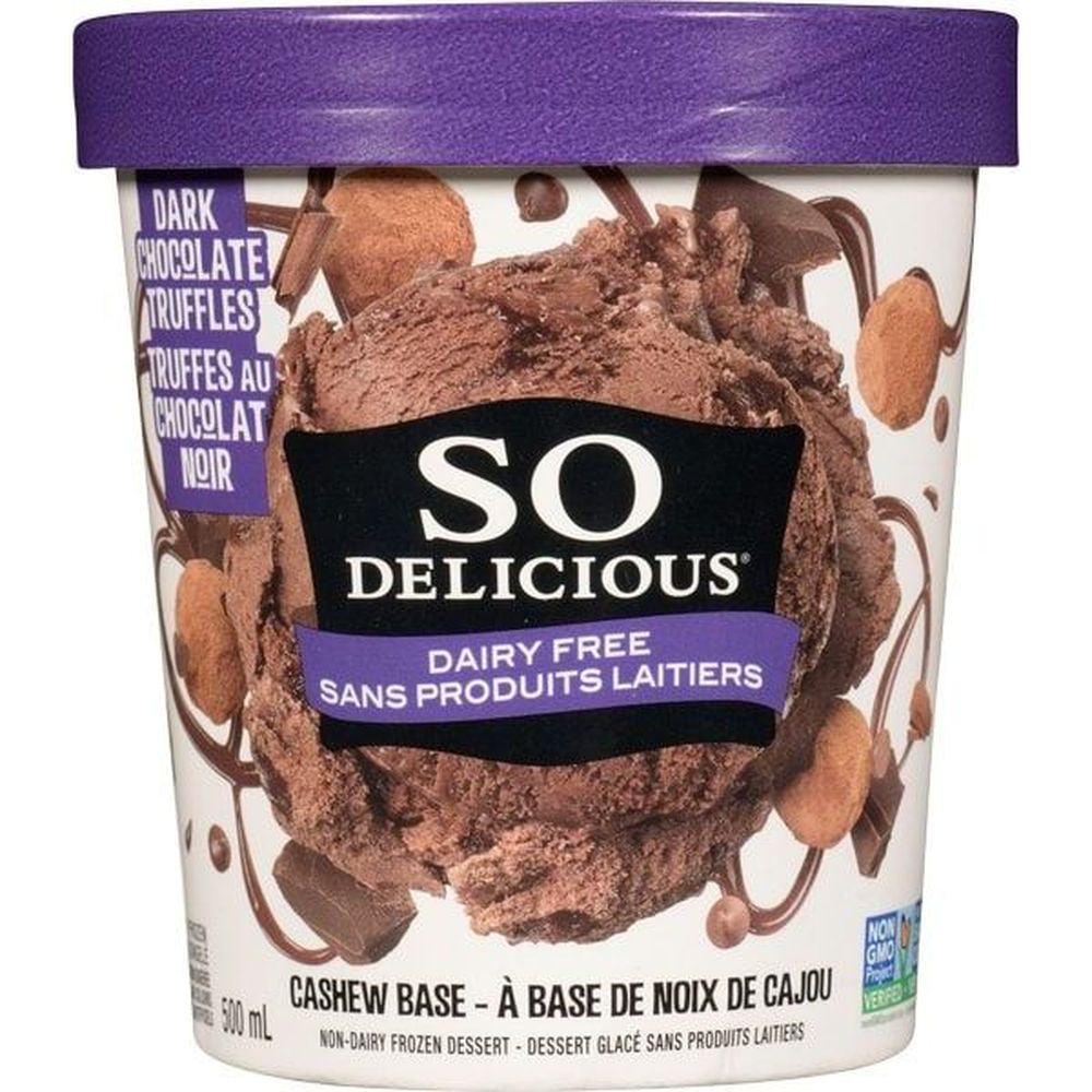So Delicious Cashew Dark Chocolate Truffle Frozen Dessert, 500 Ml -- 8 Per Case