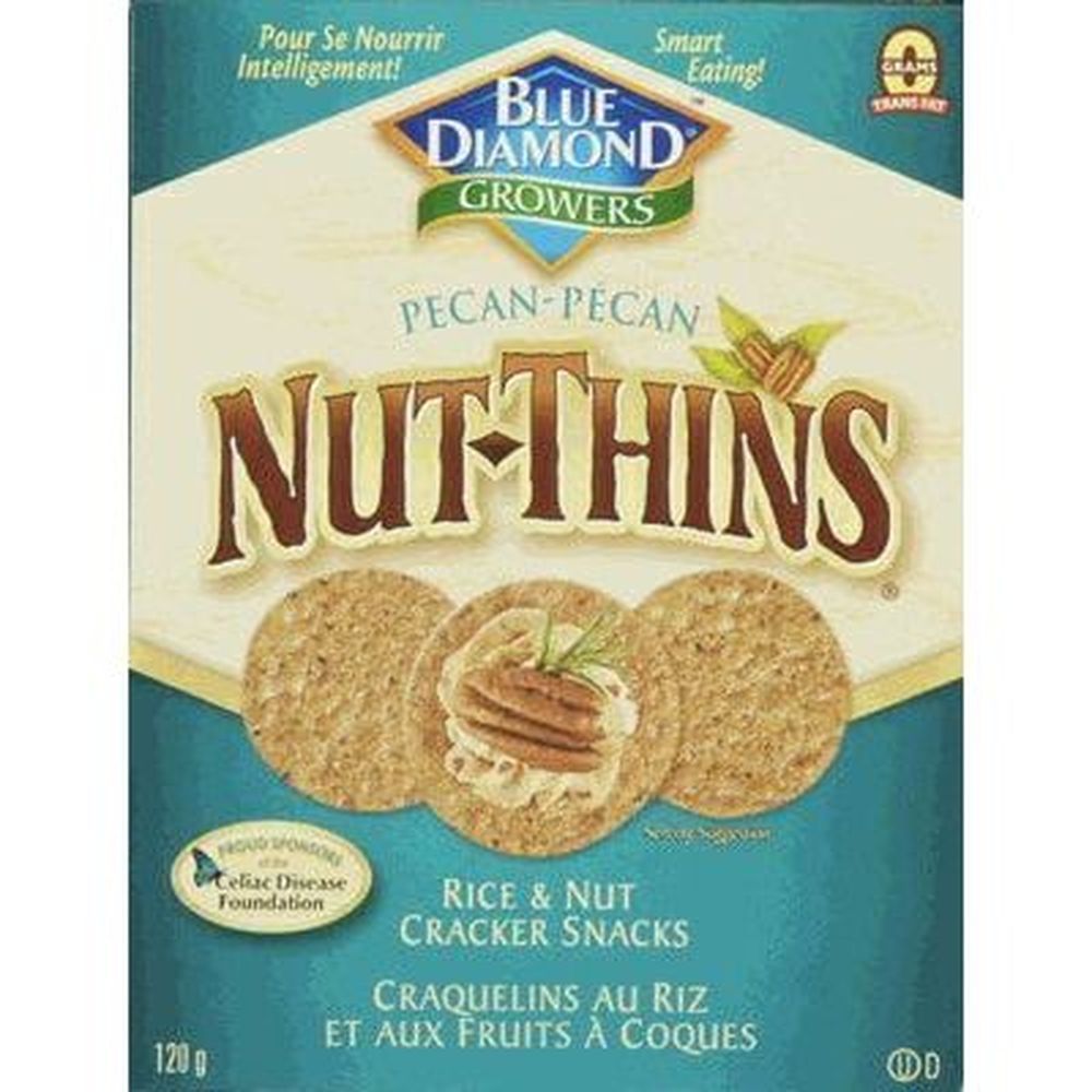 Blue Diamond Pecan Nut Thins Rice Crackers, 120.5 G -- 12 Per Case