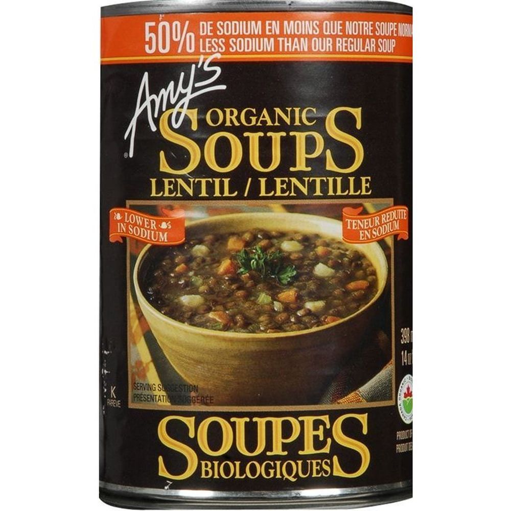 Amy's Organic Light In Sodium Lentil Soup, 398 Ml -- 12 Per Case