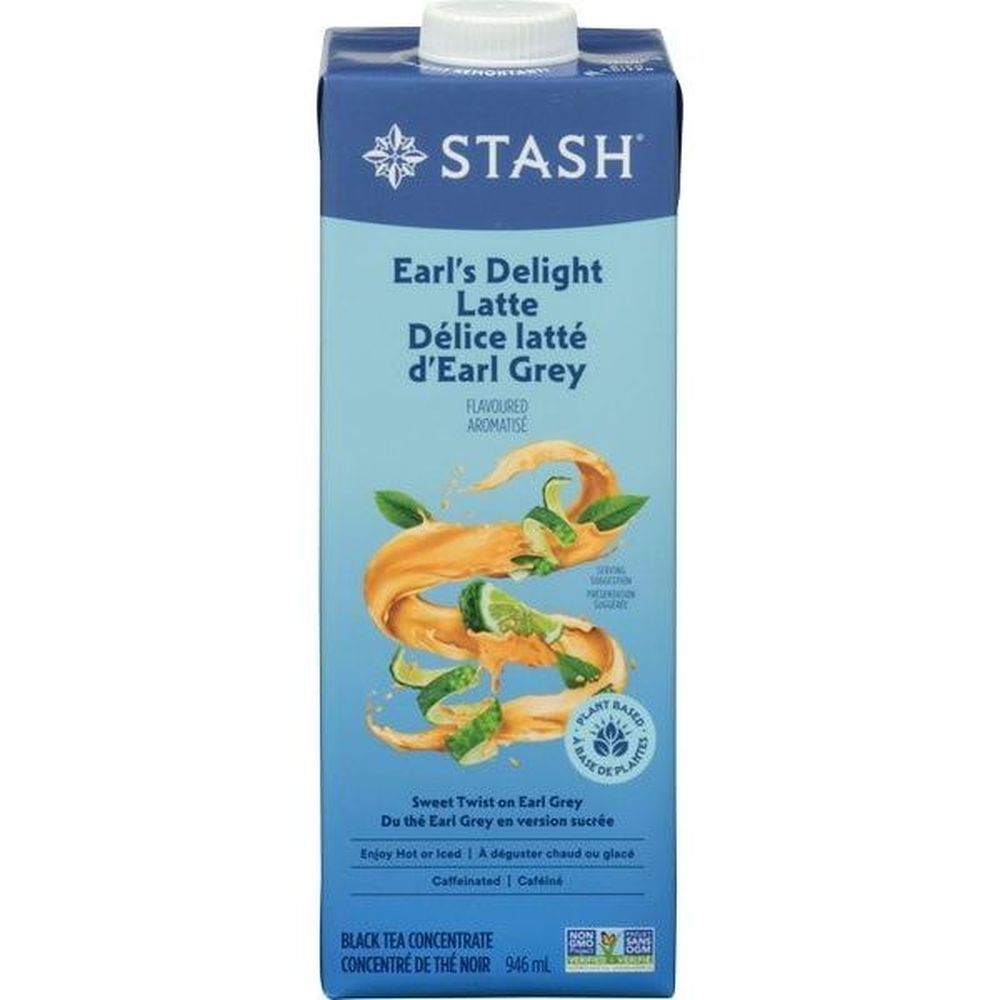 Stash Concentré De Thé Noir Aromatisé Earls Delight Latte, 946 Ml – 6 Par Boîte
